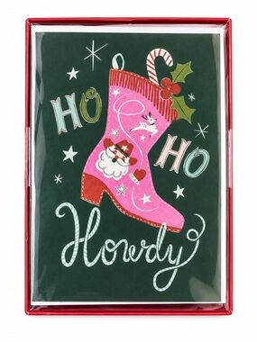 Graphique de France Sealed Ho Ho Howdy Western Christmas Cards Box of 15